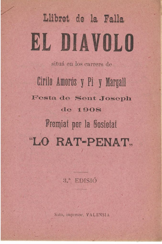 Llibret falla Ciril Amorós - Pi i Margall