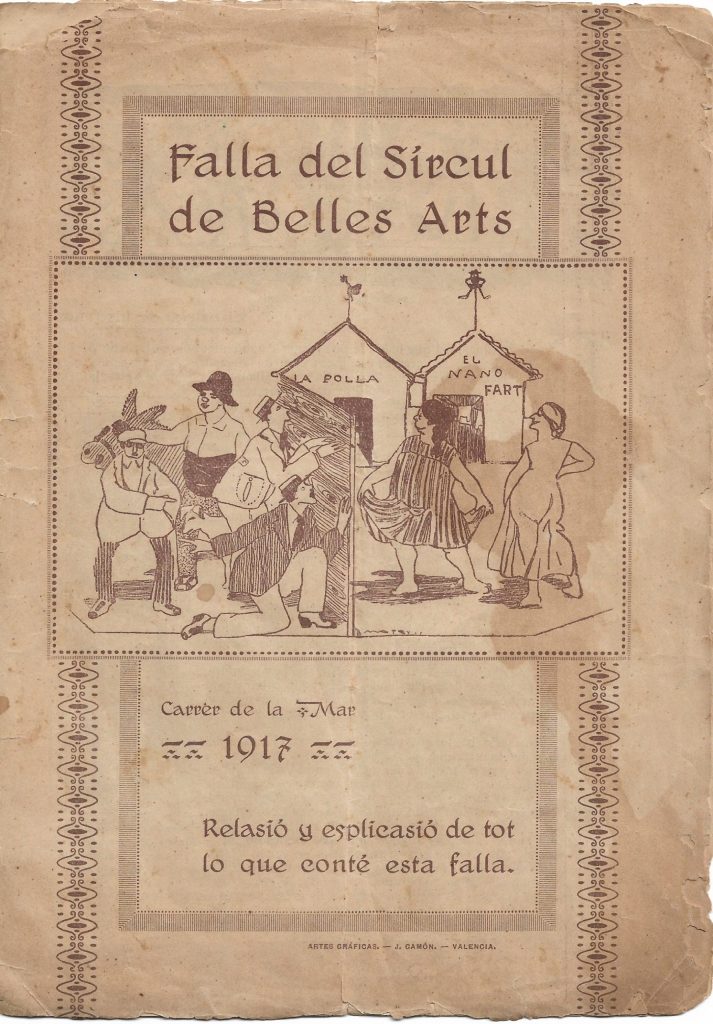 Llibret falla Carrer de la Mar - Círcul de Bells Arts