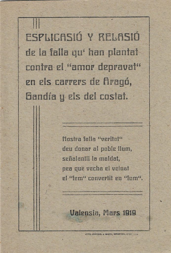 Llibret falla Aragó - Gandía
