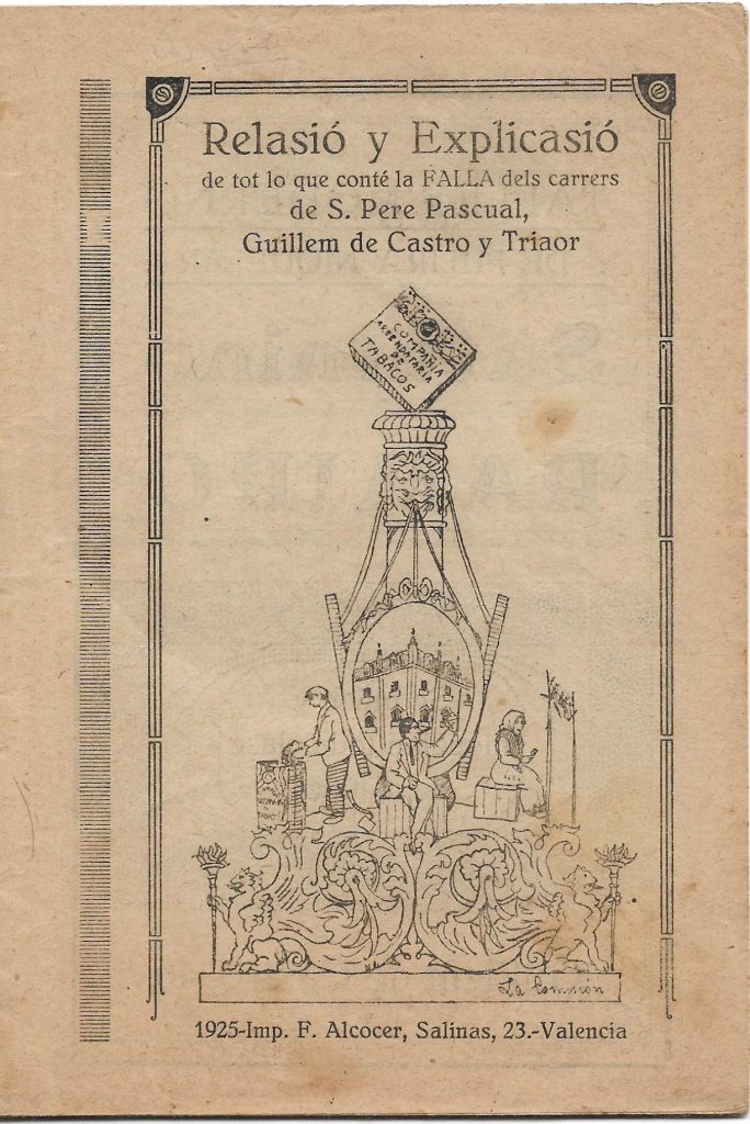 Llibret falla Sant Pere Pasqual - Guillem de Castro - Triador
