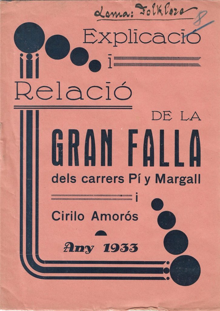 Llibret falla Pi i Margall - Ciril Amorós