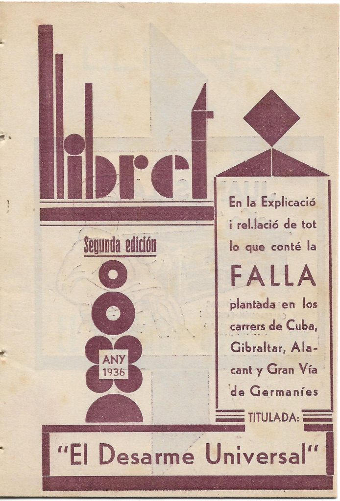 Llibret falla Cuba - Gibraltar - Alacant