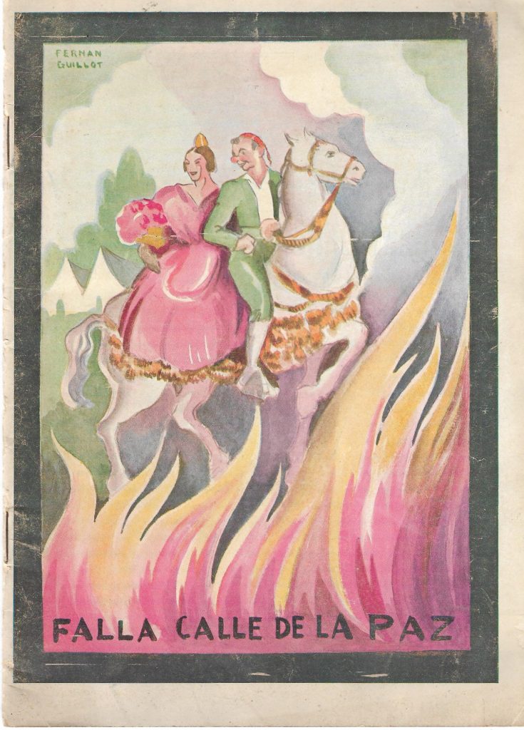 Llibret falla carrer de la Pau