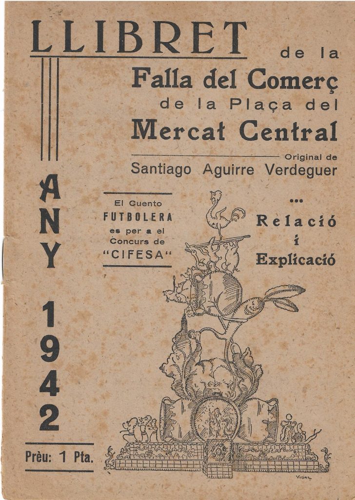 Llibret falla Plaça del Mercat Central