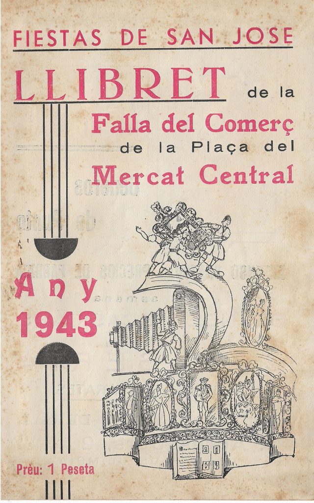 Llibret falla Plaça del Mercat Central
