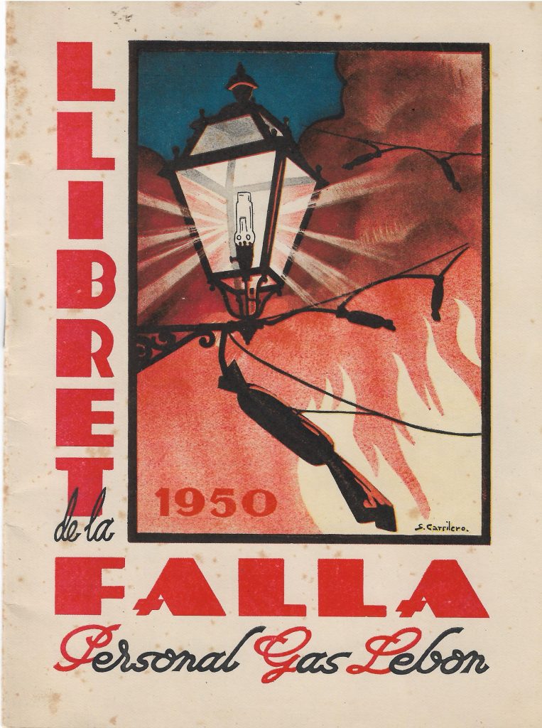 Llibret falla Gravador Esteve - Navarro Reverter (Personal de Gas Lebon)