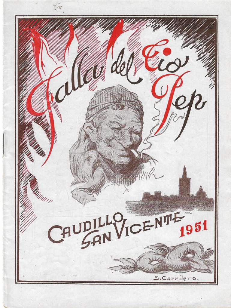 Llibret falla Plaça del Caudillo - Sant Vicent