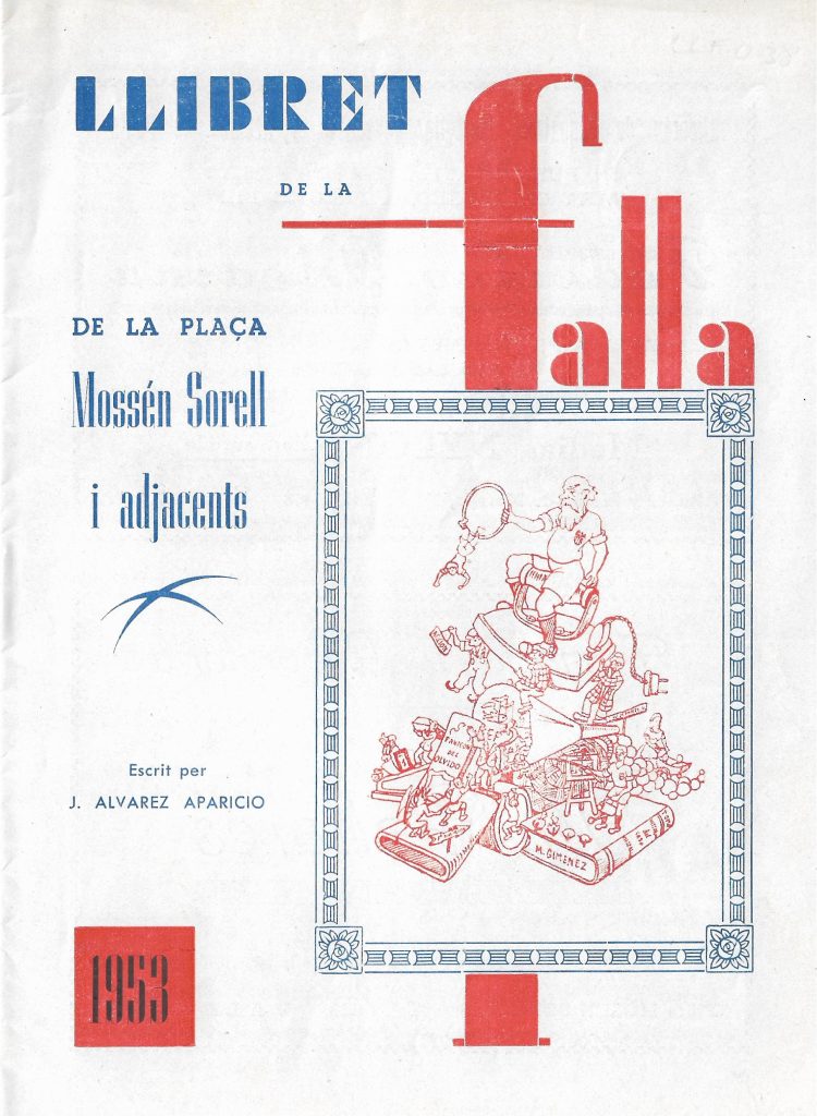 Llibret falla Plaça de Mossén Sorell
